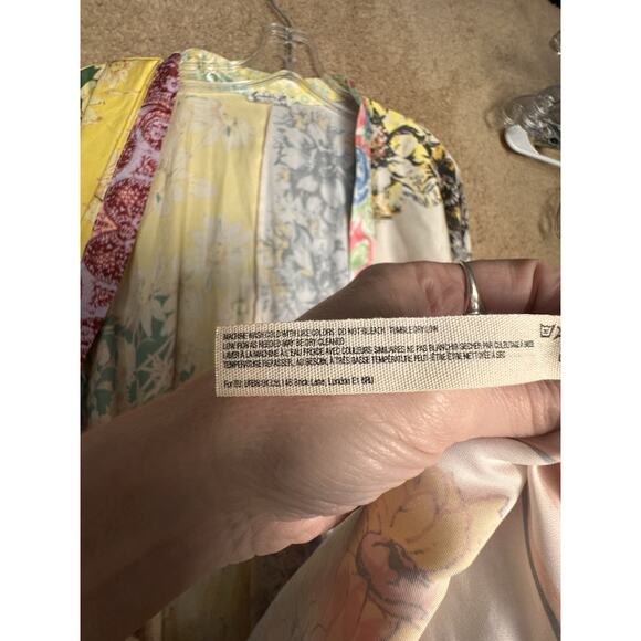 Free People Patchwork Love Robe Kimono Duster Western Boho Coverup Festival M/L - Picture 7 of 16